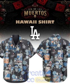 Los Angeles Dodgers Día De Los Muertos 2026 Aloha Shirt