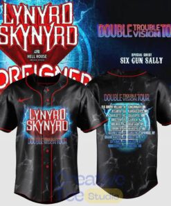 Lynyrd Skynyrd Double Trouble Double Vision Tour Baseball Jersey