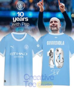 Man City Thank you Pep “10 Years with Pep” Soccer Jersey