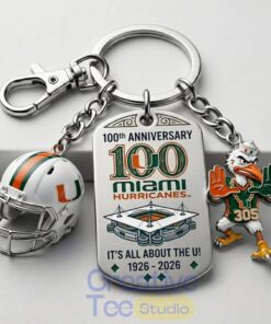 Miami Hurricanes 100th Anniversary Centennial Legacy Collectors Keychain