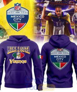 Minnesota Vikings 2026 NFL Mexico City Game Tee Hoodie