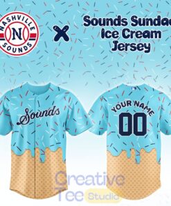 Nashville Sounds Sundae Night Ice Cream Custom Baseball Jersey