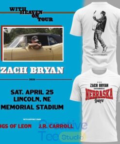 Nebraska Huskers x Zach Bryan With Heaven on Tour 2026 T-Shirt
