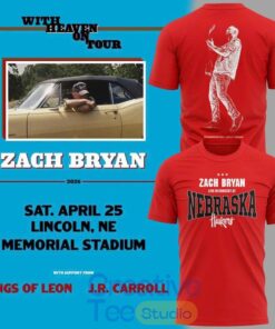 Nebraska Huskers x Zach Bryan With Heaven on Tour 2026 T-Shirt