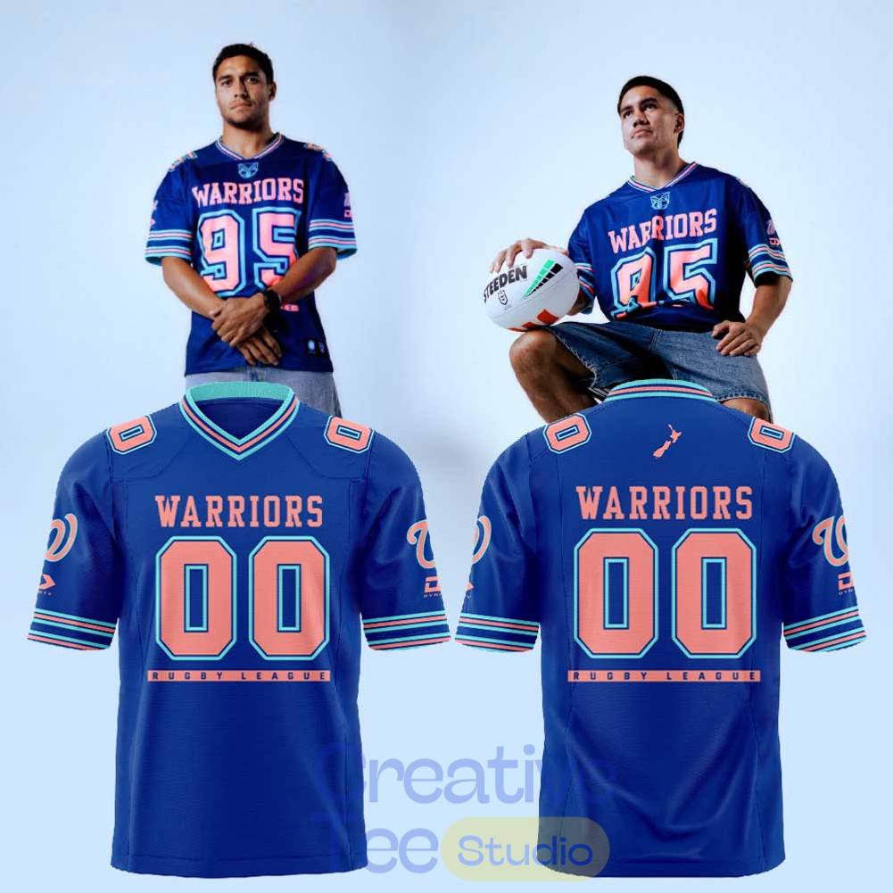 New Zealand Warriors Magic Round Custom Football Jersey New Zealand Warriors Magic Round Custom Football Jersey