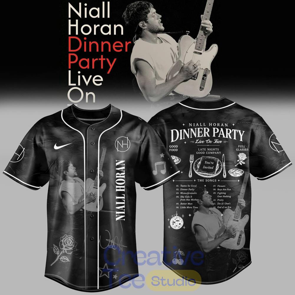 Niall Horan Dinner Party Live On Tour Baseball Jersey Niall Horan Dinner Party Live On Tour Baseball Jersey