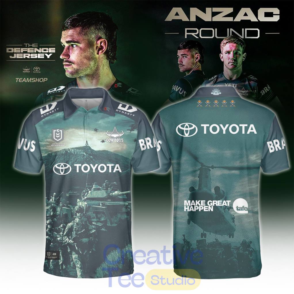 North Queensland Cowboys Anzac 2026 Polo Shirt North Queensland Cowboys Anzac 2026 Polo Shirt