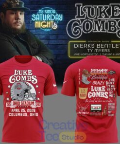 Ohio State Buckeyes x Luke Combs My Kinda Saturday Night Tour live in Ohio Stadium Special T-Shirt