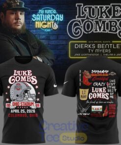Ohio State Buckeyes x Luke Combs My Kinda Saturday Night Tour live in Ohio Stadium Special T-Shirt