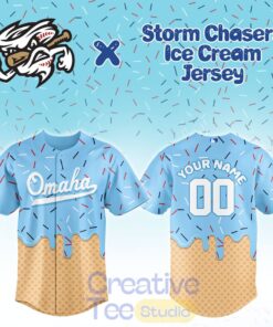 Omaha Storm Chasers Ice Cream Custom Baseball Jersey