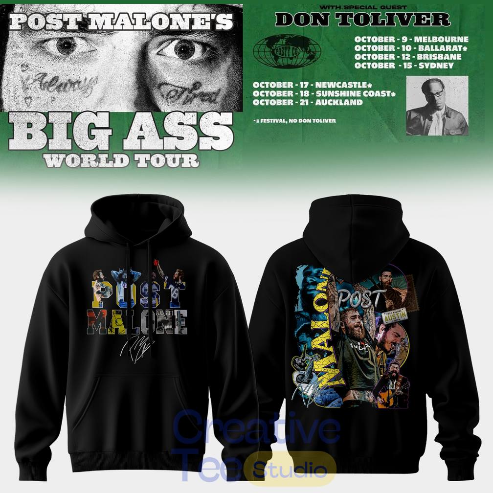 Post Malone Big Ass World Tour Midnight Posty Hoodie Post Malone Big Ass World Tour Midnight Posty Hoodie