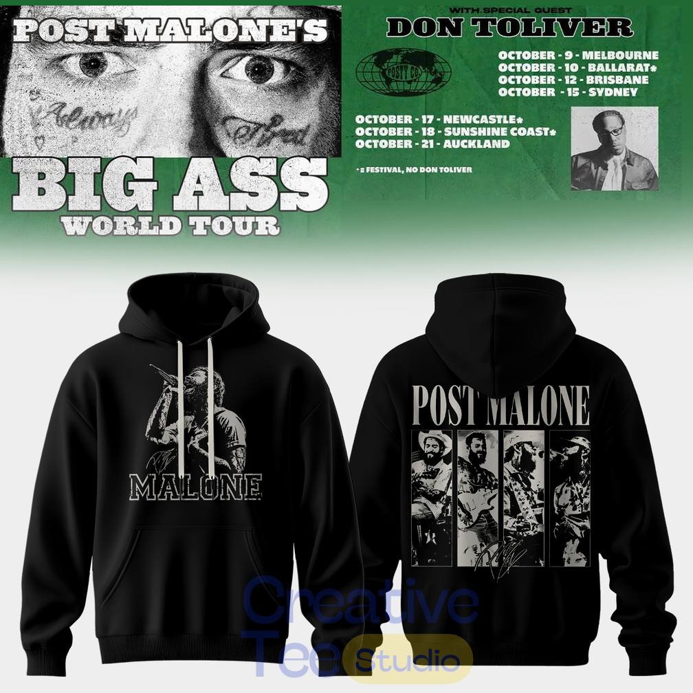 Post Malone Big Ass World Tour Midnight Posty Hoodie Post Malone Big Ass World Tour Midnight Posty Hoodie