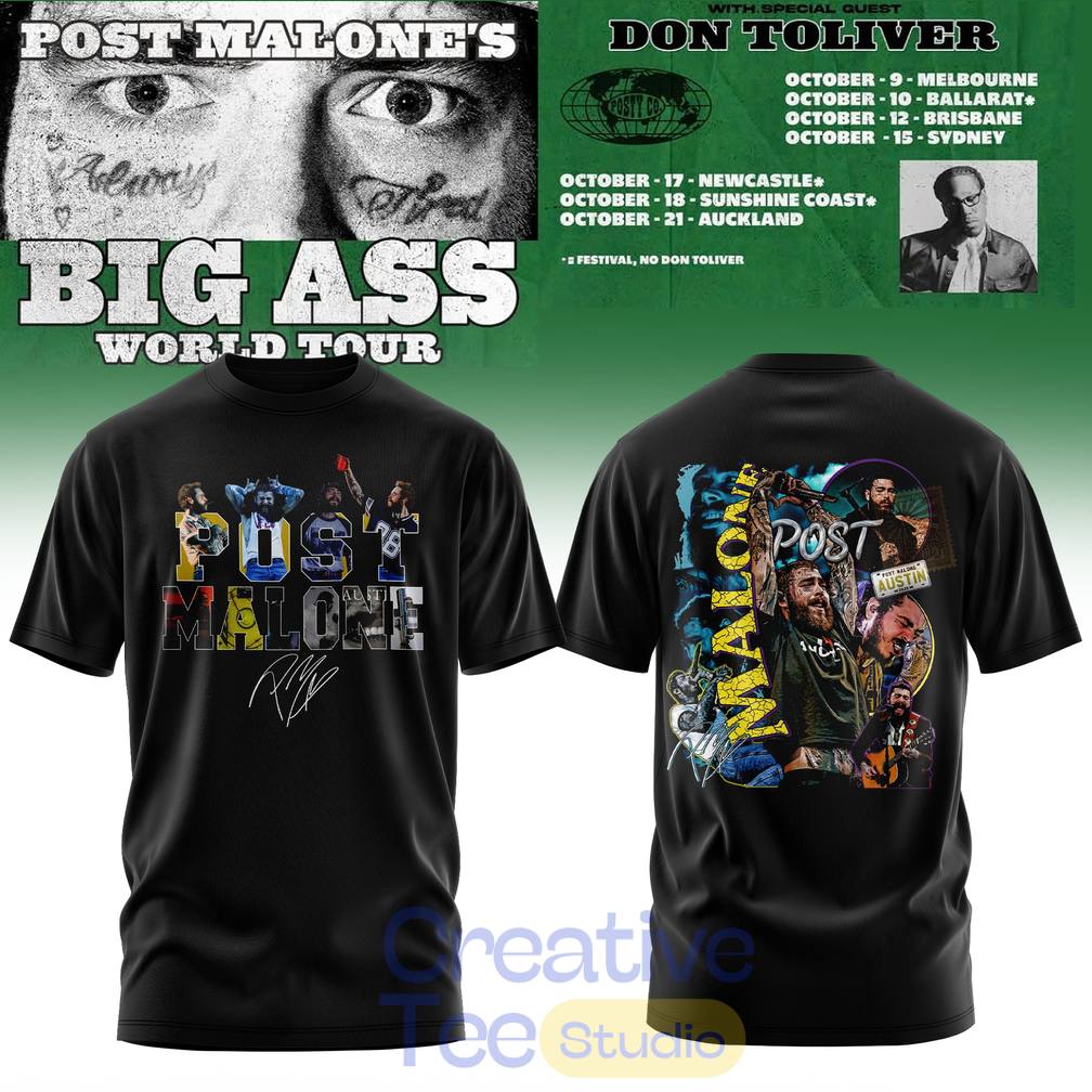 Post Malone Big Ass World Tour Midnight Posty Hoodie Post Malone Big Ass World Tour Midnight Posty Hoodie