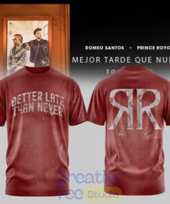 Romeo Santos & Prince Royce Mejor Tarde Que Nunca Tour 2026 Special Tee