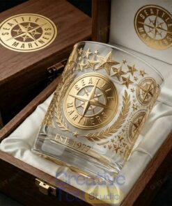 Seattle Mariners Tribal Gold Edition Whiskey Glass