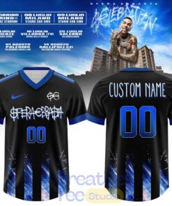 Sfera Ebbasta CELEBRATION Tour Custom Football Jersey