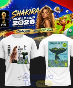 Shakira World Cup 2026 Ocean Pulse Futbol Heritage T-Shirt