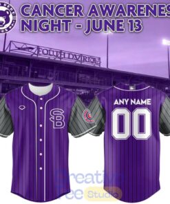 South Bend Cubs 2026 Cancer Awareness Night Custom Baseball Jersey South Bend Cubs 2026 Cancer Awareness Night Custom Baseball Jersey