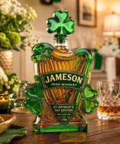 St. Patrick Day Jameson Limited Edition Celtic Harp Irish Whiskey Bottle