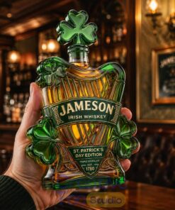 St. Patrick Day Jameson Limited Edition Celtic Harp Irish Whiskey Bottle