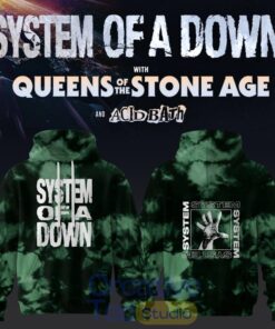 System of a Down UK & EU Tour 2026 Hoodie – Black/Green
