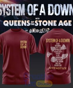 System of a Down UK & EU Tour 2026 T-Shirt – Red