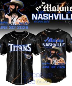 Tennessee Titans x Post Malone Live in Nashville 2026 Baseball Jersey
