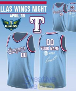 Texas Rangers x Dallas Wings Night Paige Bueckers Signature Basketball Jersey