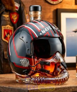 Top Gun 40th Anniversary Maverick Flight Helmet Limited Edition Whiskey Bottle