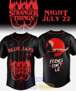 Toronto Blue Jays x Stranger Things Night “Friends Don’t Lie” Baseball Jersey