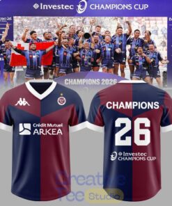 Union Bordeaux Bègles European Champions 2026 Football Jersey – Home
