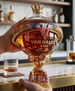 Van Halen 5150 40th Anniversary Atlas Collectors Whiskey Bottle