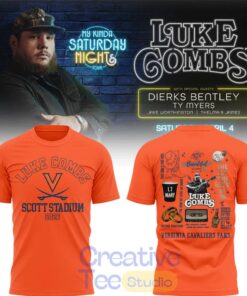 Virginia Cavaliers x  Luke Combs My Kinda Saturday Night Tour in Scott Stadium 2026 T-Shirt