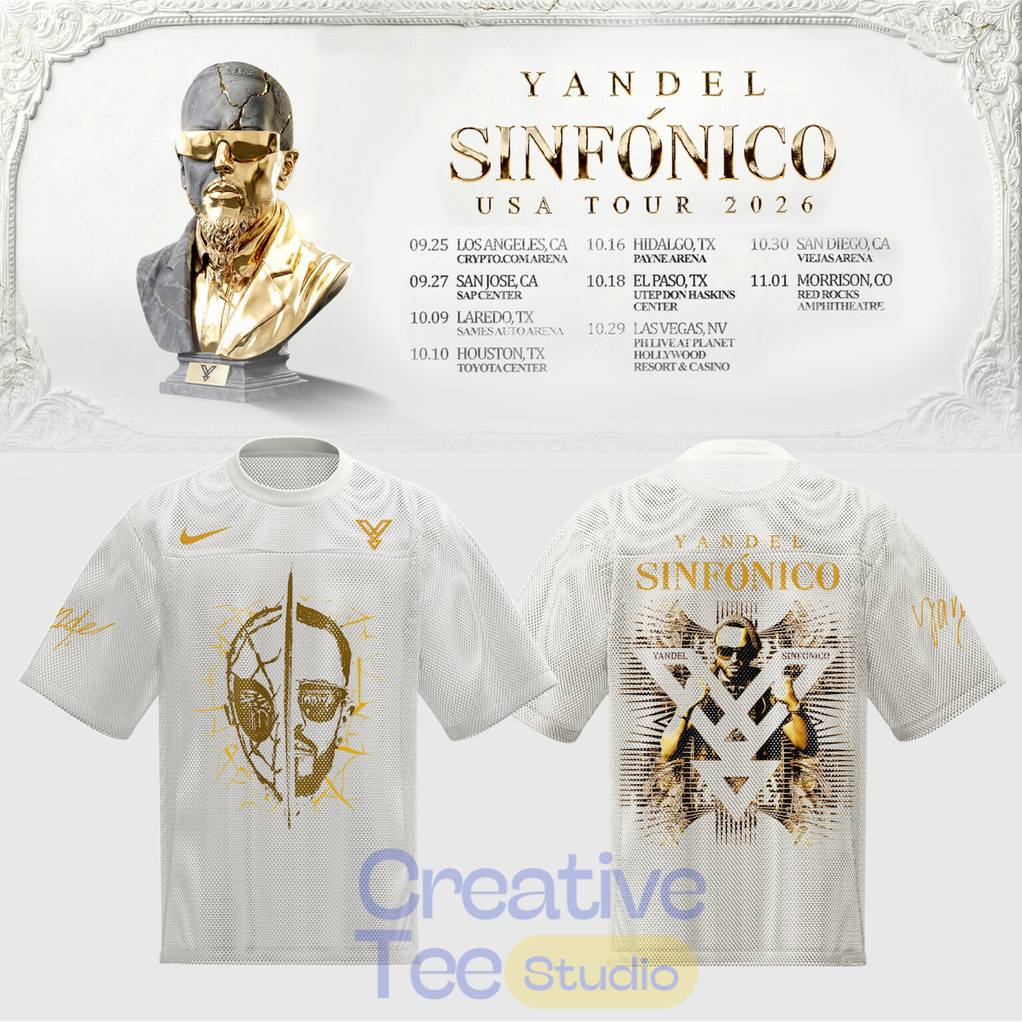 Yandel Sinfonico USA Tour 2026 Edition Special Mesh Jersey Yandel Sinfonico USA Tour 2026 Edition Special Mesh Jersey