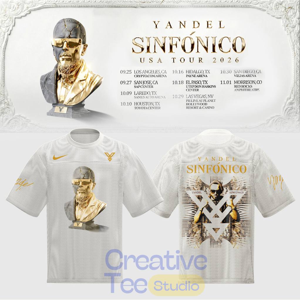 Yandel Sinfonico USA Tour 2026 Edition Special Mesh Jersey Yandel Sinfonico USA Tour 2026 Edition Special Mesh Jersey