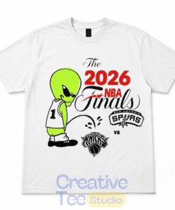 2026 NBA Finals Spurs Wemby Alien Pee On Knicks T-Shirt