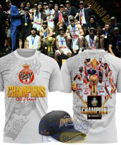 AS Monaco Basket 2026 Betclic Élite Champions Two-Sided Graphic T-Shirt