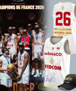 AS Monaco Basket 2026 French League Champions Basketball Jersey