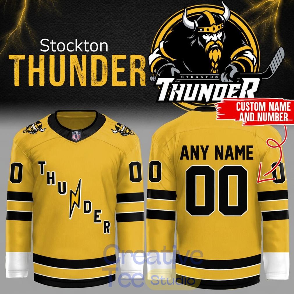 Adirondack Thunder x Stockton Thunder FPHL 2026 Custom Hockey Jersey Adirondack Thunder x Stockton Thunder FPHL 2026 Custom Hockey Jersey