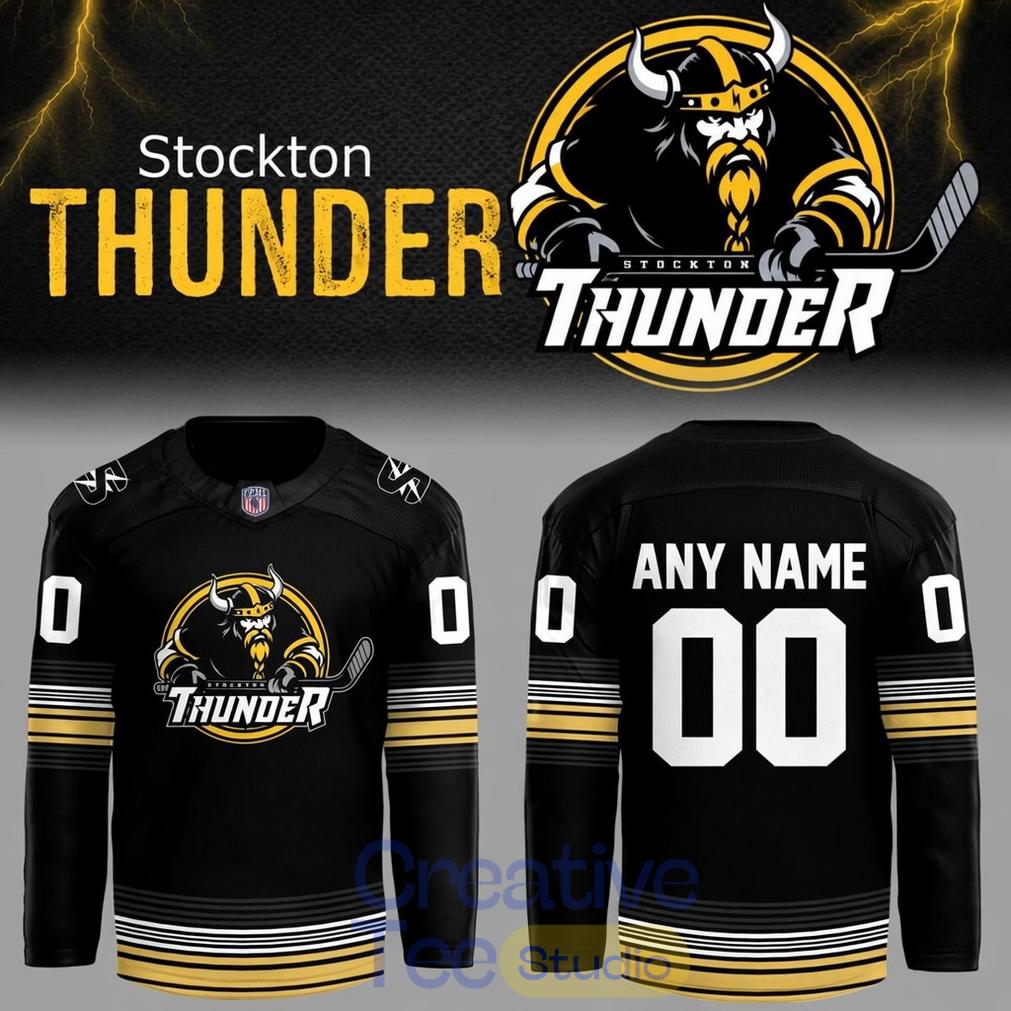 Adirondack Thunder x Stockton Thunder FPHL 2026 Custom Hockey Jersey Adirondack Thunder x Stockton Thunder FPHL 2026 Custom Hockey Jersey