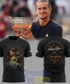 Alexander Zverev 2026 Roland-Garros Champions Black T-Shirt