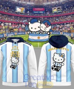 Argentina National Soccer FIFA World Cup 2026 Hello Kitty Tee Hoodie