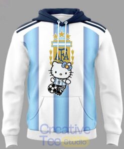 Argentina National Soccer FIFA World Cup 2026 Hello Kitty Tee Hoodie