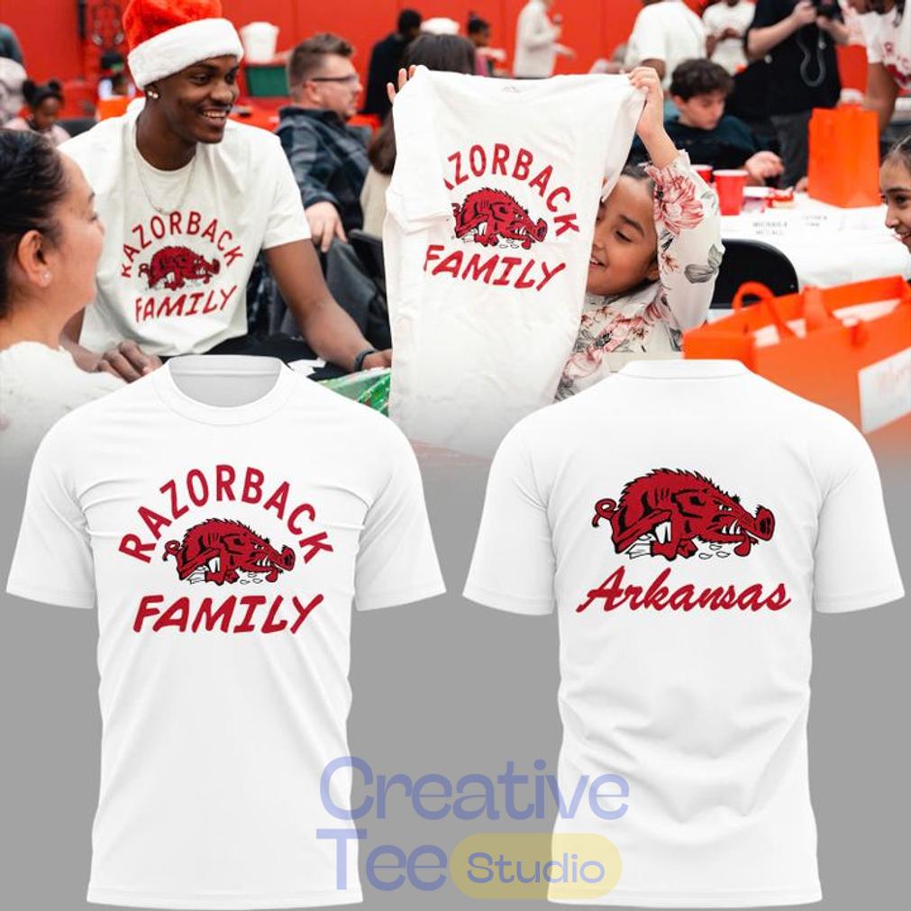 Arkansas Razorbacks Family 2026 Special White T-Shirt Arkansas Razorbacks Family 2026 Special White T-Shirt