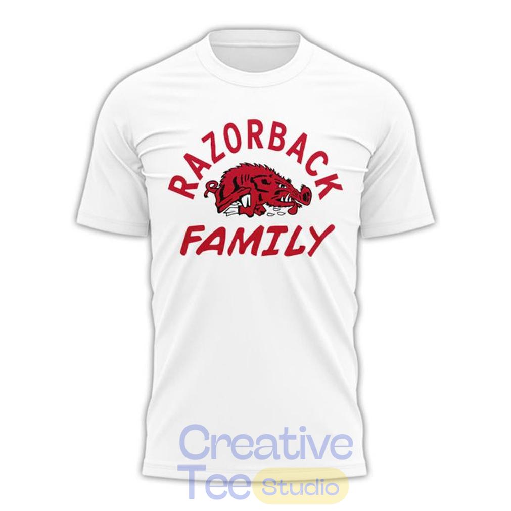 Arkansas Razorbacks Family 2026 Special White T-Shirt Arkansas Razorbacks Family 2026 Special White T-Shirt