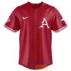 Arkansas Razorbacks New Omahogs Baseball Red Jersey 2 Y5ba5.jpg