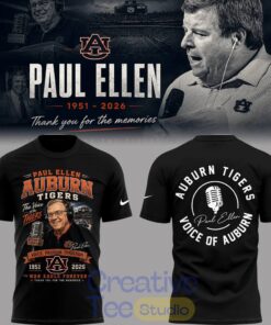 Auburn Tigers “Remembering Paul Ellen – The Voice of Auburn” T-Shirt