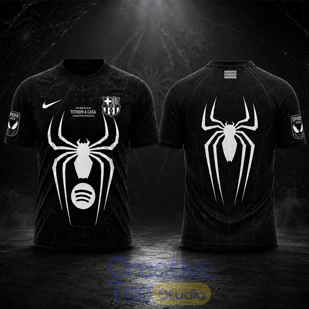 Barcelona x Spider Man Venom Julian Alvarez Black Jersey Barcelona x Spider Man Venom Julian Alvarez Black Jersey