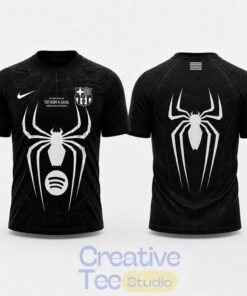 Barcelona x Spider Man Venom Julian Alvarez Black Jersey