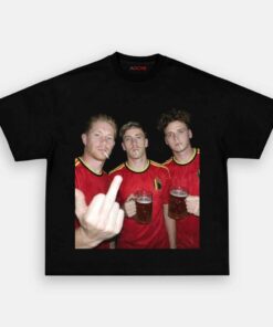 Belgian Afterparty Trio Drunk Smoke Middle Finger Shirt Belgian Afterparty Trio Drunk Smoke Middle Finger Shirt